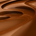 Flowing brown chocolate swirl