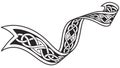 Flowing Celtic Knot Ribbon Scroll Design Element, vector design Generative AI Royalty Free Stock Photo