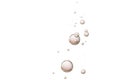 Flowing champagne bubbles Royalty Free Stock Photo