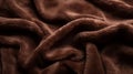 Flowing Chenille Fur Blanket In Medium Brown Royalty Free Stock Photo