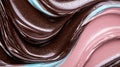 Flowing chocolate and pink abstract background Royalty Free Stock Photo
