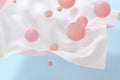 Flowing cloth, abstract color background, 3d rendering Royalty Free Stock Photo