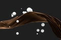 Flowing cloth, abstract color background, 3d rendering Royalty Free Stock Photo