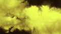 Flowing clouds in the sky. Motion. Abstract toxic clouds of yellow color, concept of ecology and air pollution.