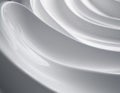 Flowing 3D waves in white and grey create a mesmerizing abstract pattern, featuring smooth curves and light gradients Royalty Free Stock Photo