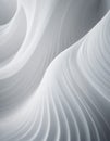 Flowing 3D waves in white and grey create a mesmerizing abstract pattern, featuring smooth curves and light gradients Royalty Free Stock Photo