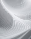 Flowing 3D waves in white and grey create a mesmerizing abstract pattern, featuring smooth curves and light gradients Royalty Free Stock Photo