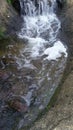 Flowing drops in a waterfall