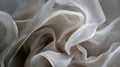 Flowing Fabric With Light Texture in Soft White Tones Fills Negative Space in a Calm Scene Royalty Free Stock Photo