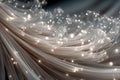 Abstract Fiber Optic Light Streams for Futuristic Design and Technology Concepts Generative AI Royalty Free Stock Photo