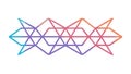 Flowing Geometric Triangular Pattern, Abstract Gradient, vector design Generative AI Royalty Free Stock Photo