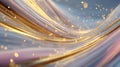 Flowing golden lines creating abstract bokeh background Royalty Free Stock Photo