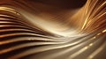 Flowing golden lines creating abstract modern wave pattern Royalty Free Stock Photo