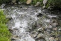 Flowing river Lake Hemsila in Hemsedal, Viken, Buskerud, Norway Royalty Free Stock Photo