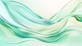 Flowing green waves abstract background Royalty Free Stock Photo