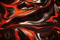 Flowing hot liquid steel background texture created with generative AI technology Royalty Free Stock Photo