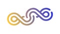 Flowing Infinity Loop Chain Gradient Icon, vector design Generative AI Royalty Free Stock Photo