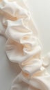 Flowing ivory silk fabric with soft folds