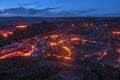 Flowing lava in Hawaii Royalty Free Stock Photo