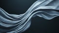 Flowing Light Blue Fabric on Dark Background Royalty Free Stock Photo
