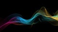 Flowing Light Energies: A Magical Display of Gradient on a Black Background