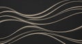 Flowing light ribbons with gradient on a dark textured background, abstract motion Royalty Free Stock Photo