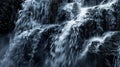 Waterfall flowing with cascading digital data stream Royalty Free Stock Photo