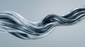Flowing liquid metal abstract wave forming dynamic shape Royalty Free Stock Photo