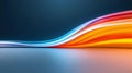 Flowing multicolored light trails create an abstract pattern against a dark background. Royalty Free Stock Photo
