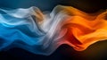 Flowing, multicolored waves of varying transparency create an abstract composition. Royalty Free Stock Photo