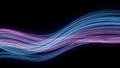 Flowing neon light trails abstract background with pink and blue gradients Royalty Free Stock Photo