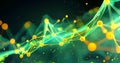 flowing neural network, with glowing nodes connecting and disconnecting