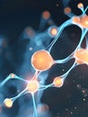 flowing neural network, with glowing nodes connecting and disconnecting