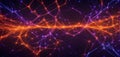 flowing neural network, with glowing nodes connecting and disconnecting