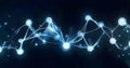 flowing neural network, with glowing nodes connecting and disconnecting