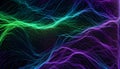 flowing neural network, with glowing nodes connecting and disconnecting