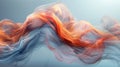 Flowing orange and blue wave, AI Royalty Free Stock Photo