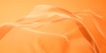 Flowing orange cloth background, 3d rendering