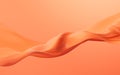 Flowing orange cloth background, 3d rendering