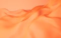 Flowing orange cloth background, 3d rendering