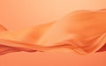 Flowing orange cloth background, 3d rendering