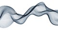 Flowing particles wave, dynamic sound motion curve lines. 3d vector illustration.