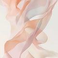 Flowing pastel fabric waves creating delicate visual harmony