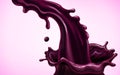 Flowing purple liquid