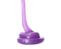 Flowing purple slime on background. Antistress toy