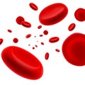 Flowing Red Blood Cell Royalty Free Stock Photo