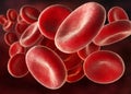 Flowing red blood cells - Erythrocyte 3D illustration Royalty Free Stock Photo