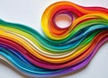 Rainbow quilling paper strips