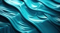 Flowing Soft Wavy Pattern Cyan Color Luxury Thich Cloth