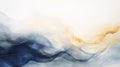 Flowing Spectres: A Dynamic Abstract Canvas of Blue and Gold Wav Royalty Free Stock Photo